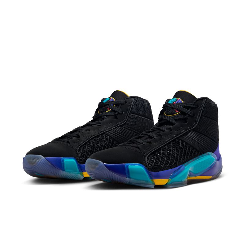 Air Jordan XXXVIII "Aqua", Negro/Concordia brillante/Tono aguamarina/Rojo genuino, hi-res