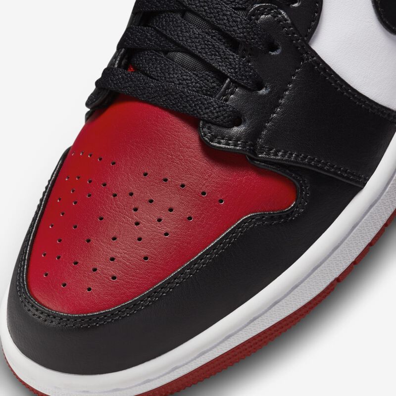 Air Jordan 1 Low, Blanco/Negro-Rojo Universitario-Blanco, hi-res