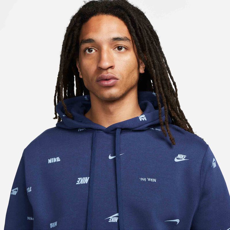 Nike Club Fleece, Azul marino medianoche/Pizarra ceniza, hi-res