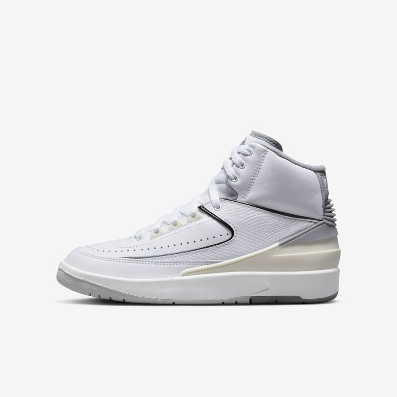 Air Jordan 2 Retro, Blanco/Sail/Negro/Gris cemento, hi-res