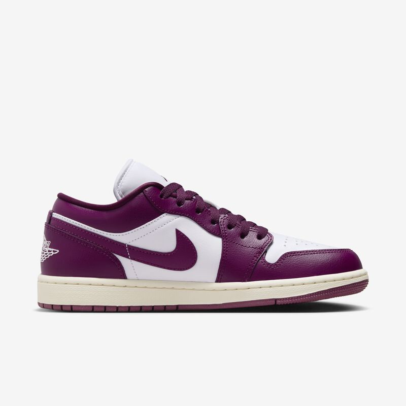 Air Jordan 1 Low, Blanco/Vela/Burdeos, hi-res