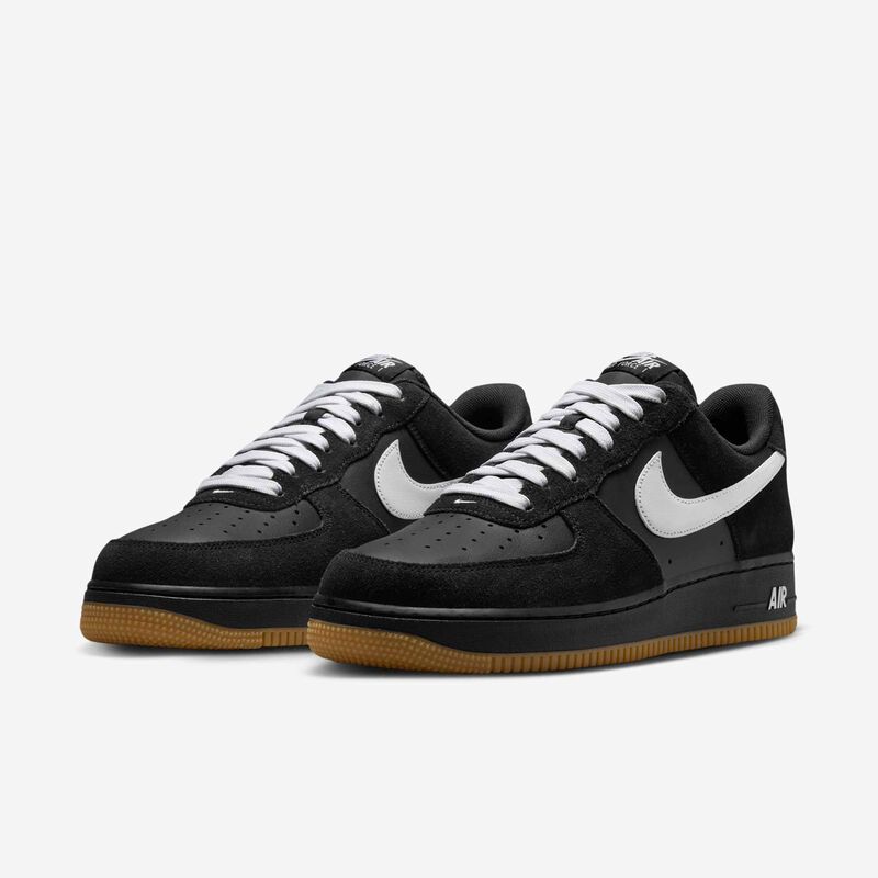Nike Air Force 1 '07 LV8, Negro/Goma Marrón Claro/Blanco, hi-res