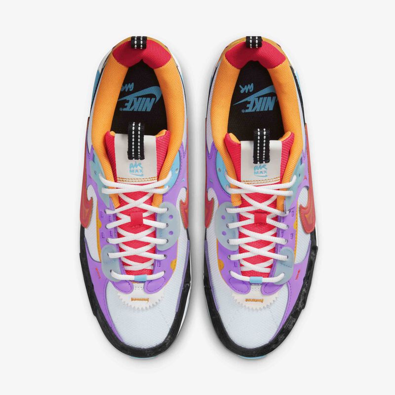 Nike Air Max 90 Futura, Blanco/Sueño fucsia/Azul báltico/Carmesí brillante, hi-res