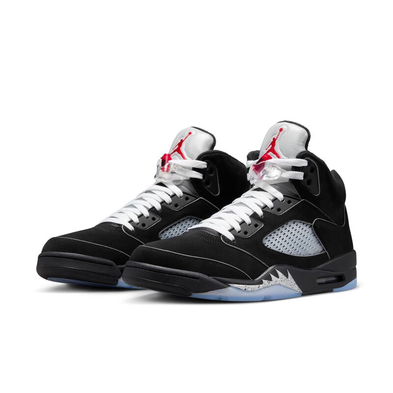 Air Jordan 5 Retro, Negro/Plata Metalizado/Rojo Fuego/Blanco, hi-res