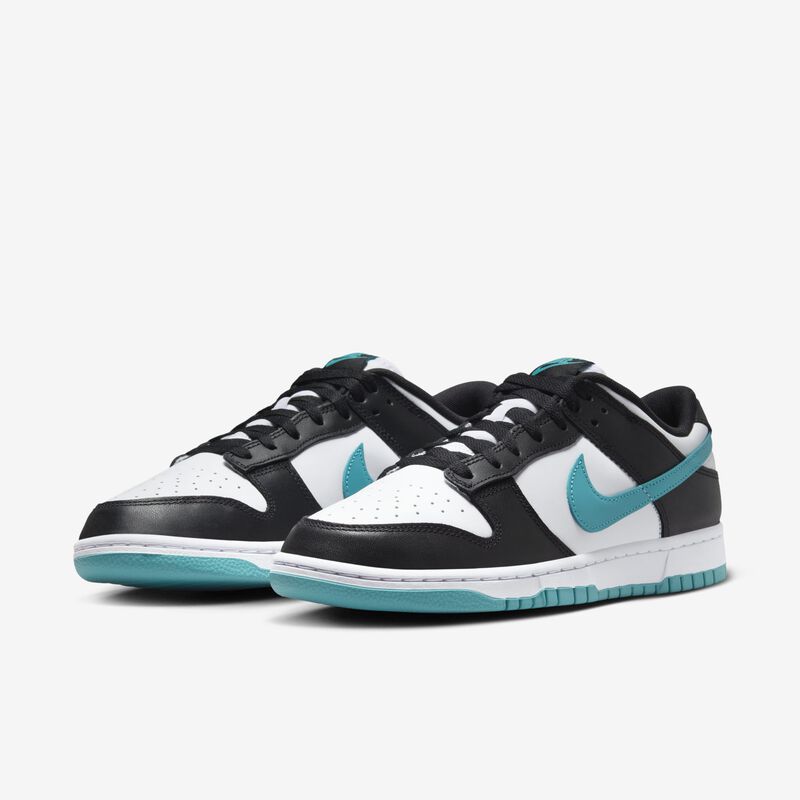 Nike Dunk Low Retro, Blanco/Negro/Cactus Empolvado, hi-res
