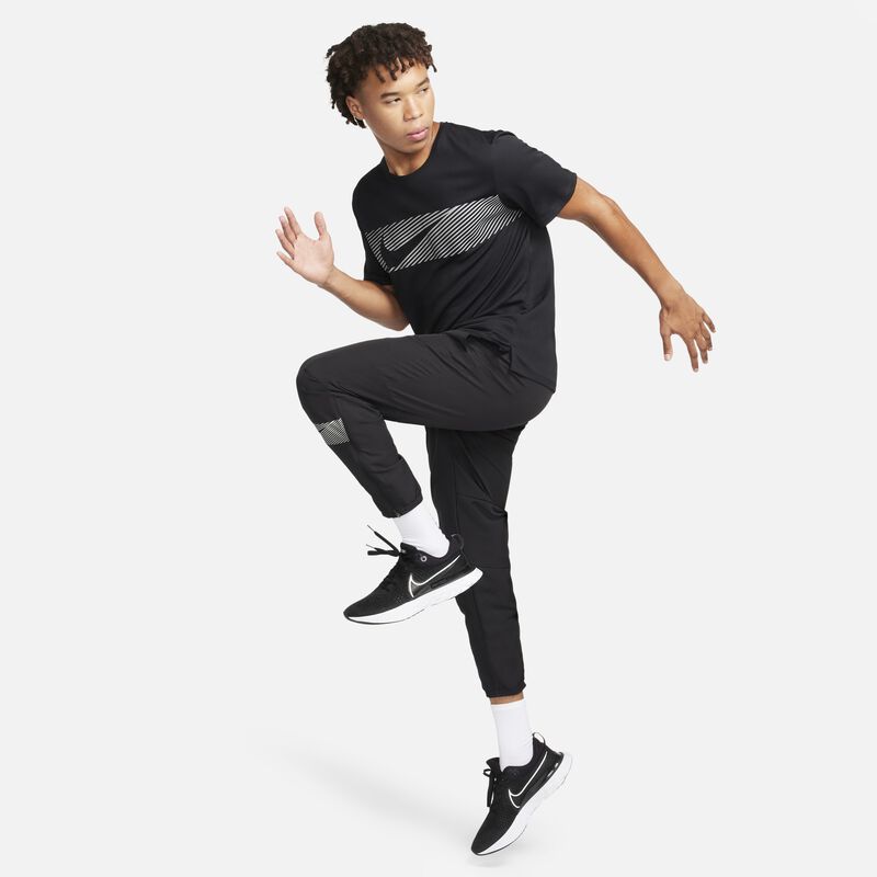 Nike Miler Flash, Negro/Plata Reflectante, hi-res