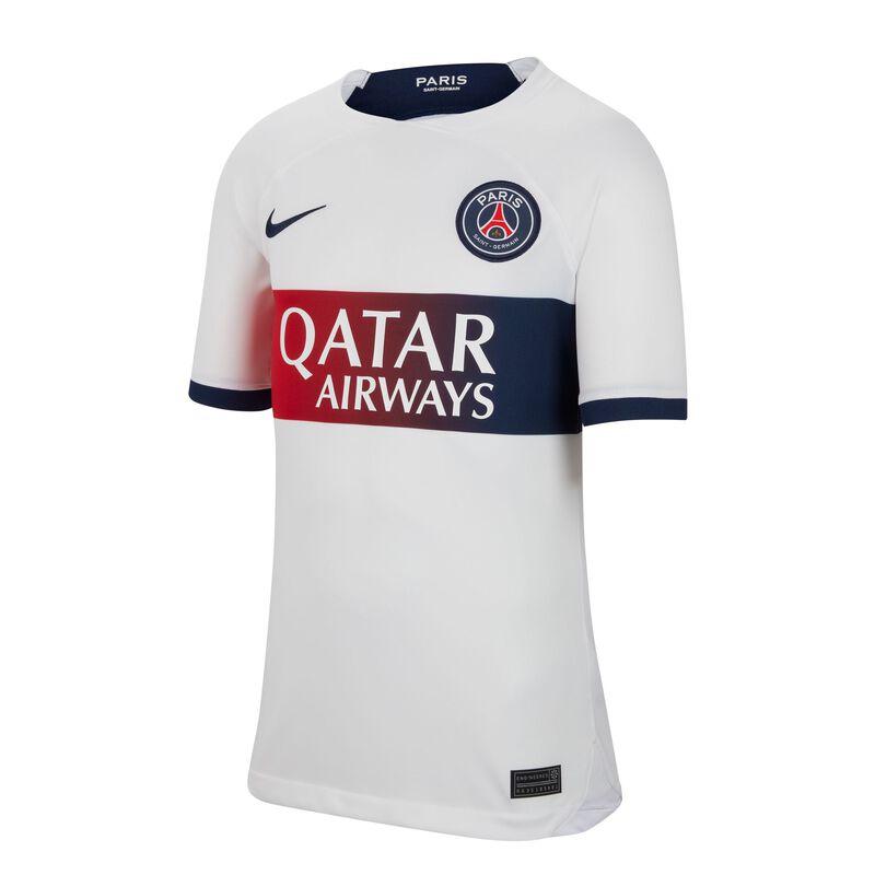 Paris Saint-Germain visitante 2023/24 Stadium, Blanco/Azul marino medianoche/Azul marino medianoche, hi-res