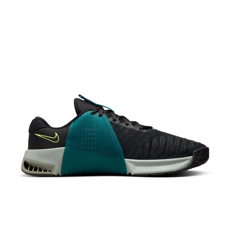 Nike Metcon 9, Negro/Jade transparente/Verde mica/Azul verdoso geoda, hi-res