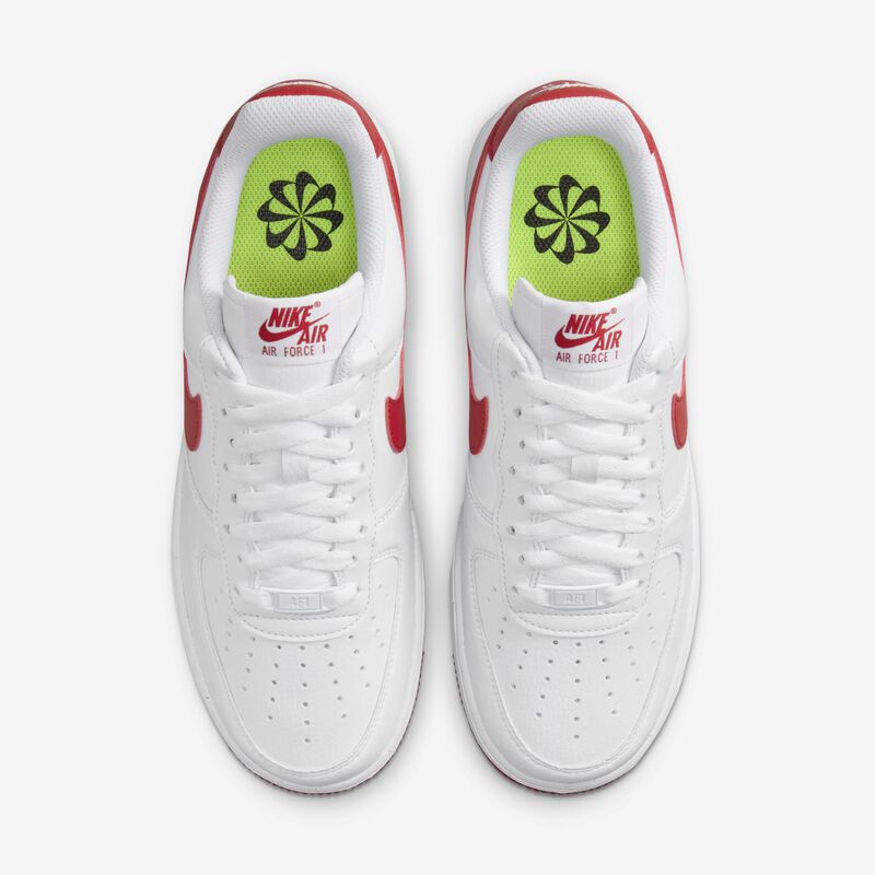 Nike Air Force 1 '07 Next Nature, Blanco/Blanco/Volt/Rojo Gimnasio, hi-res