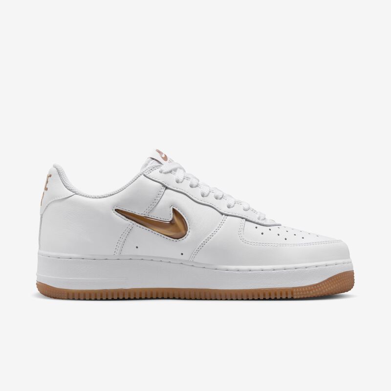 Nike Air Force 1 Low Retro, Blanco/Goma Marrón Medio, hi-res