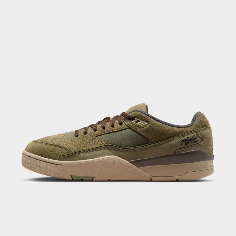 Jordan Flight Court, Oliva Medio/Negro-Caqui-Marr&oacute;n Barroco, hi-res