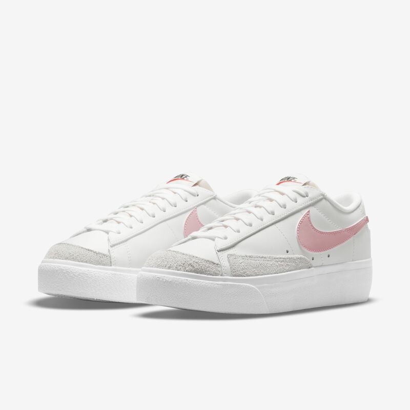 Nike Blazer Low Platform, Blanco/Rosa Esmalte-Blanco Cumbre-Negro, hi-res