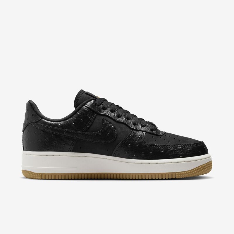 Nike Air Force 1 '07 LX, Negro/Negro-Sail-Goma Marrón Claro, hi-res