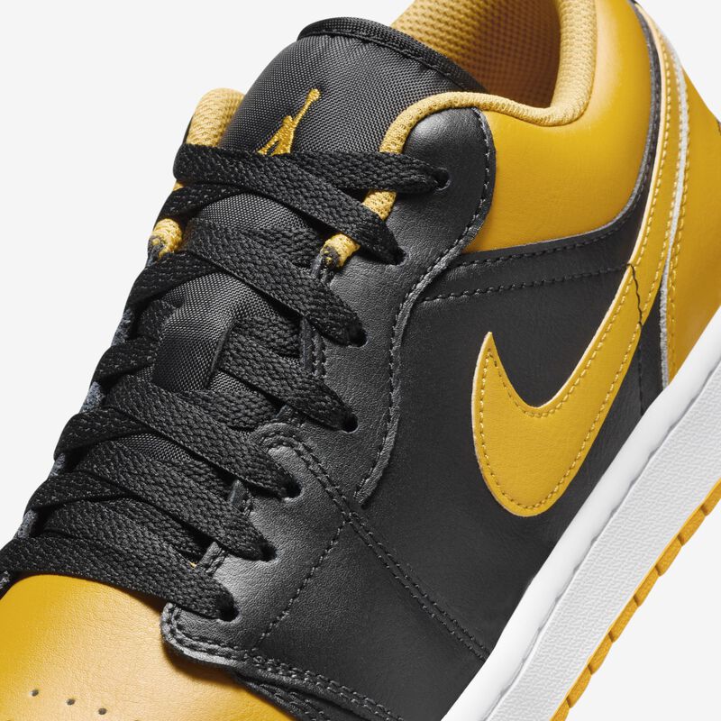 Air Jordan 1 Low, Negro/Blanco/Amarillo Ocre, hi-res