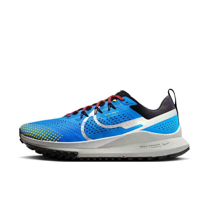 Nike React Pegasus Trail 4, Azul foto claro/Rojo pista/Negro/Plata metalizado, hi-res