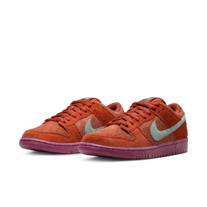 Nike SB Dunk Low Pro Premium, Rojo místico/Rojo esmeralda-Naranja rugoso, hi-res