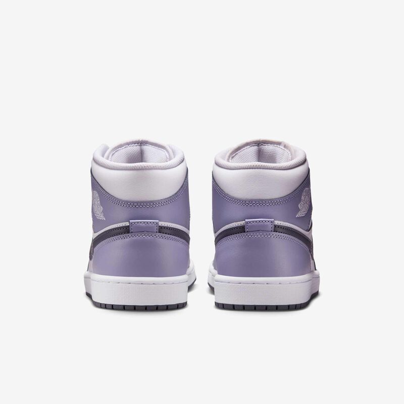 Air Jordan 1 Mid, Blanco/Índigo Neblina/Gris Azul Oscuro, hi-res