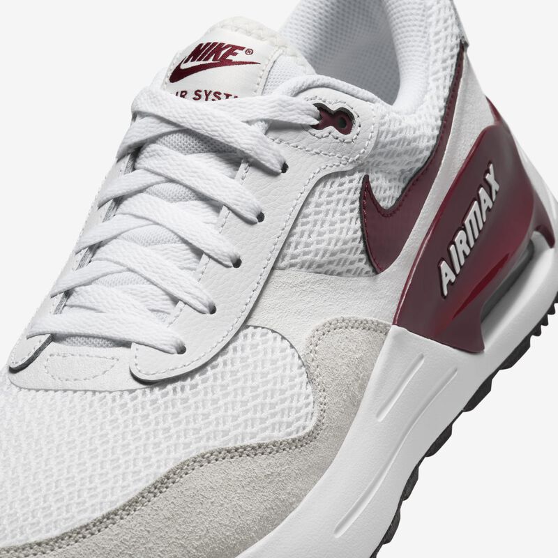 Nike Air Max SYSTM, Blanco/Blanco cumbre/Negro/Rojo team oscuro, hi-res