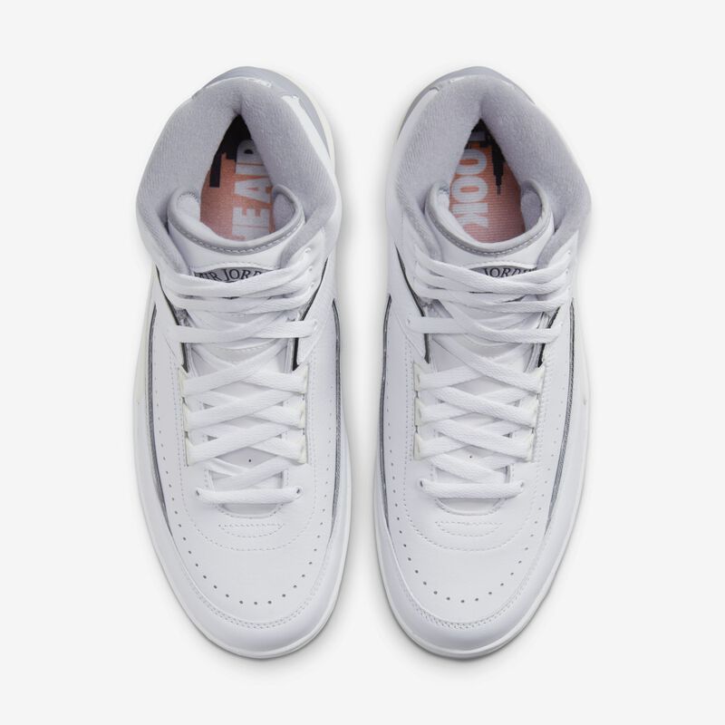 Air Jordan 2 Retro, Blanco/Vela/Negro/Gris cemento, hi-res
