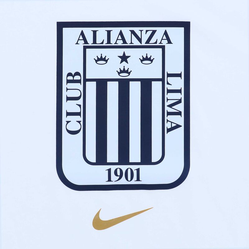 Nike Polo Manga Corta Alianza Lima 2024, Blanco/Obsidian/Dorado, hi-res