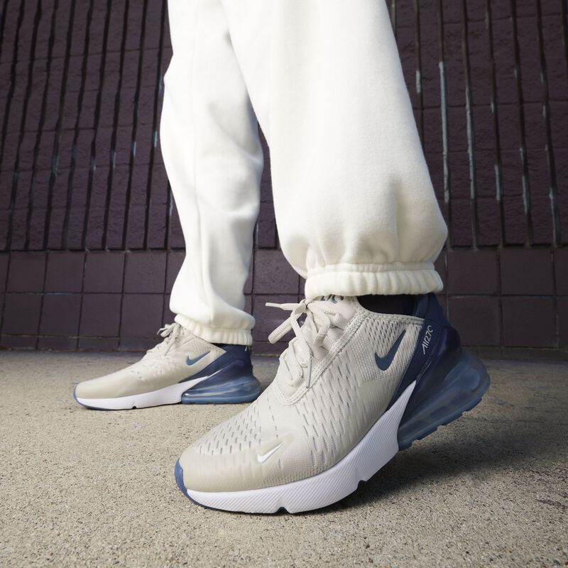 Nike Air Max 270, Light Bone/Blanco/Plata metalizado/Diffused Blue, hi-res