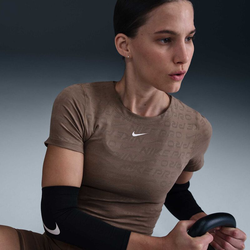Nike Pro, Marrón Visón/Blanco, hi-res