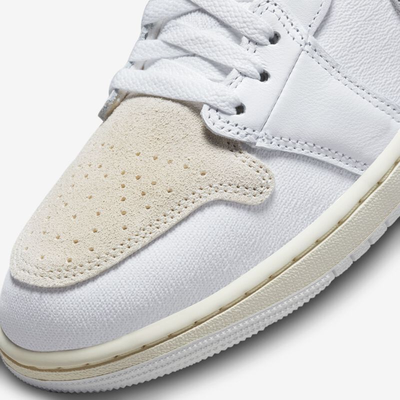 Air Jordan 1 Mid SE Craft, Blanco/Gris técnico/Vela/Marrón Orewood claro, hi-res