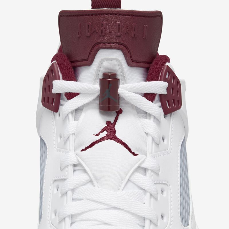 Jordan Spizike Low, Blanco/Gris Lobo/Antracita/Rojo Equipo, hi-res
