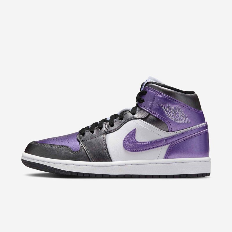 Air Jordan 1 Mid SE, Blanco/Uva Hielo-Negro, hi-res