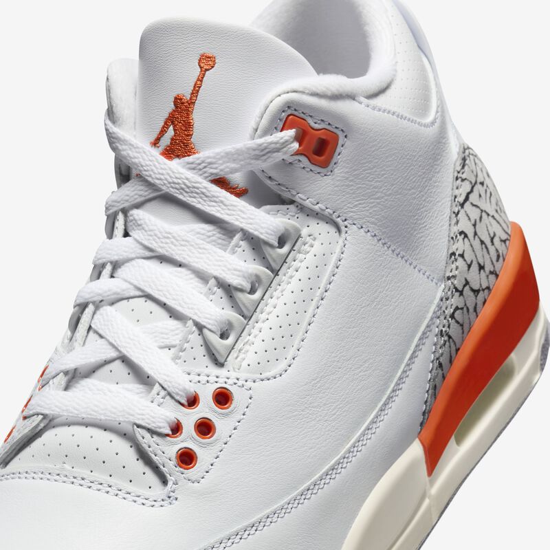 Air Jordan 3 Retro, Blanco/Arcilla cósmica-Vela-Gris cemento, hi-res