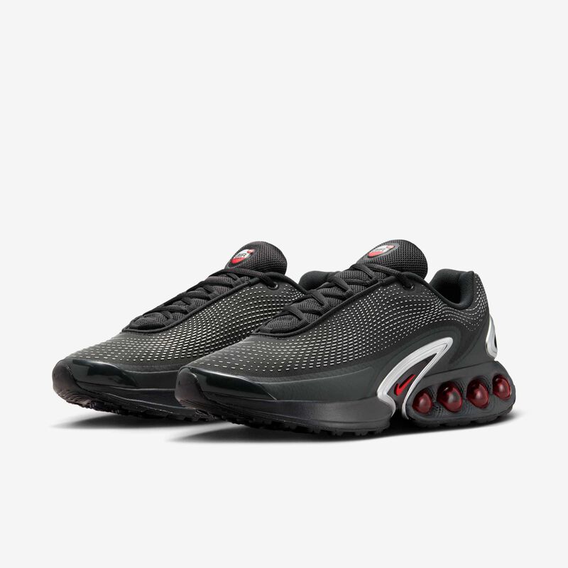Nike Air Max Dn, Negro/Negro/Plata Metalizado/Rojo Universitario, hi-res