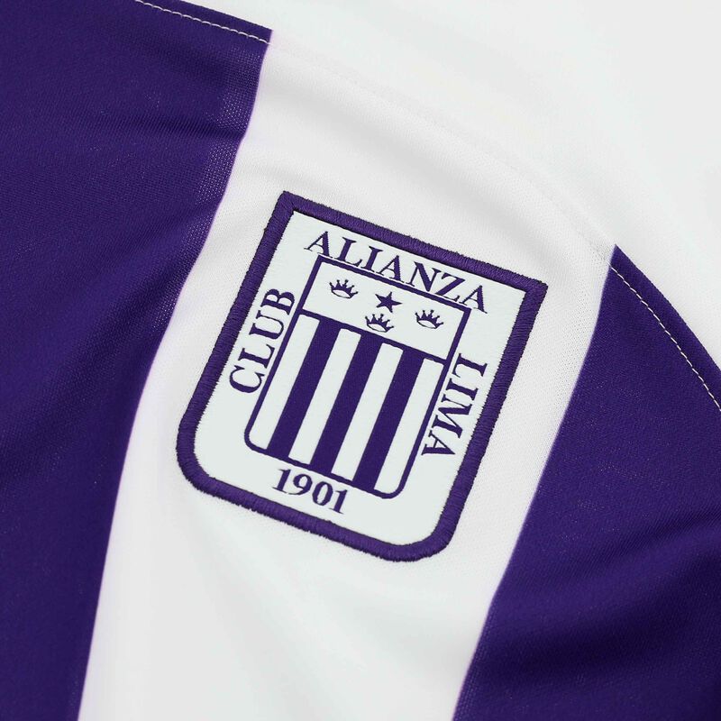 Nike Camiseta Alianza Lima Morada 2023 + Parche de Campeón, Blanco/Morado/Dorado, hi-res