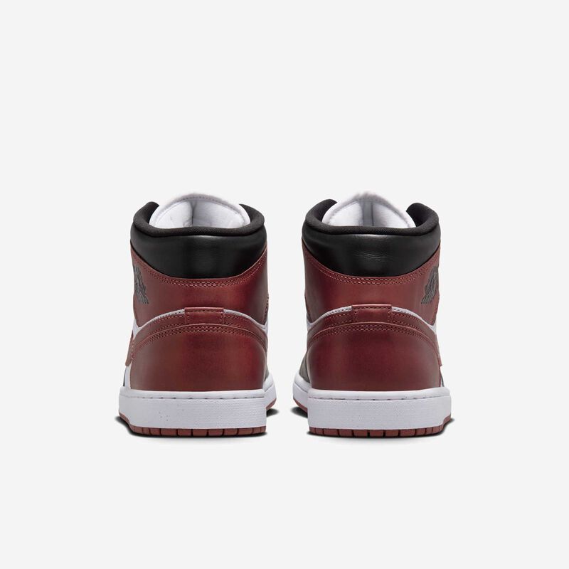 Air Jordan 1 Mid SE, Blanco/Negro/Poni Oscuro, hi-res