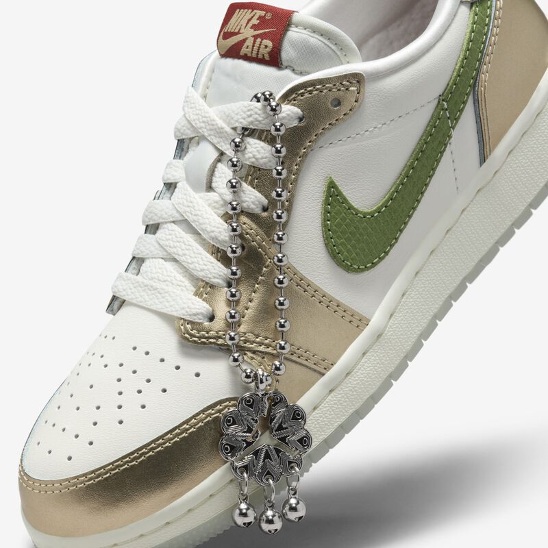 Air Jordan 1 Retro Low OG Chinese New Year, Vela/Verde Aceite-Mtlc Oro Grano-Cedro, hi-res