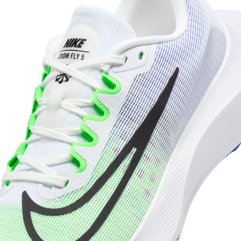 Nike Zoom Fly 5, Blanco/Negro-Verde Strike-Azul Racer, hi-res