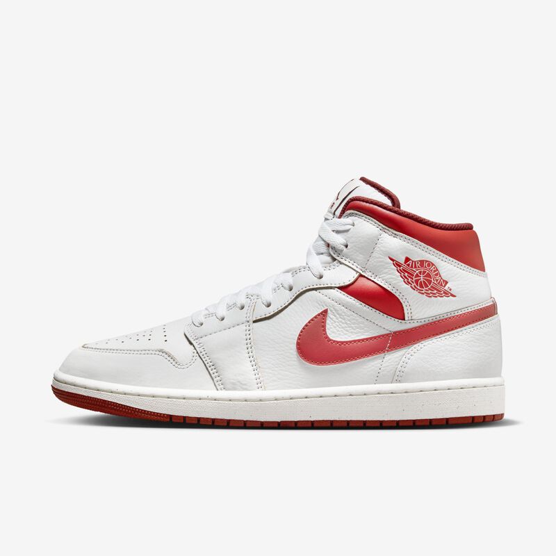Air Jordan 1 Mid SE, Blanco/Langosta-Duna Rojo-Vela, hi-res
