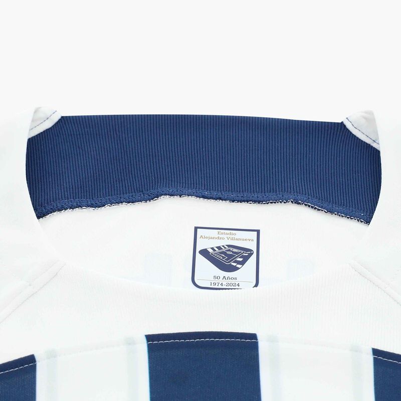 Nike Camiseta Alianza Lima 2024 Local Estampada, Azul marino medianoche/Blanco/Dorado, hi-res