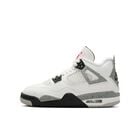 Air Jordan 4 Retro, Blanco Cumbre/Cemento Gris/Negro/Fuego Rojo, hi-res