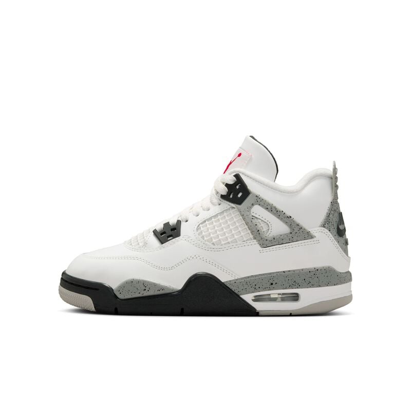 Air Jordan 4 Retro, Blanco Cumbre/Cemento Gris/Negro/Fuego Rojo, hi-res