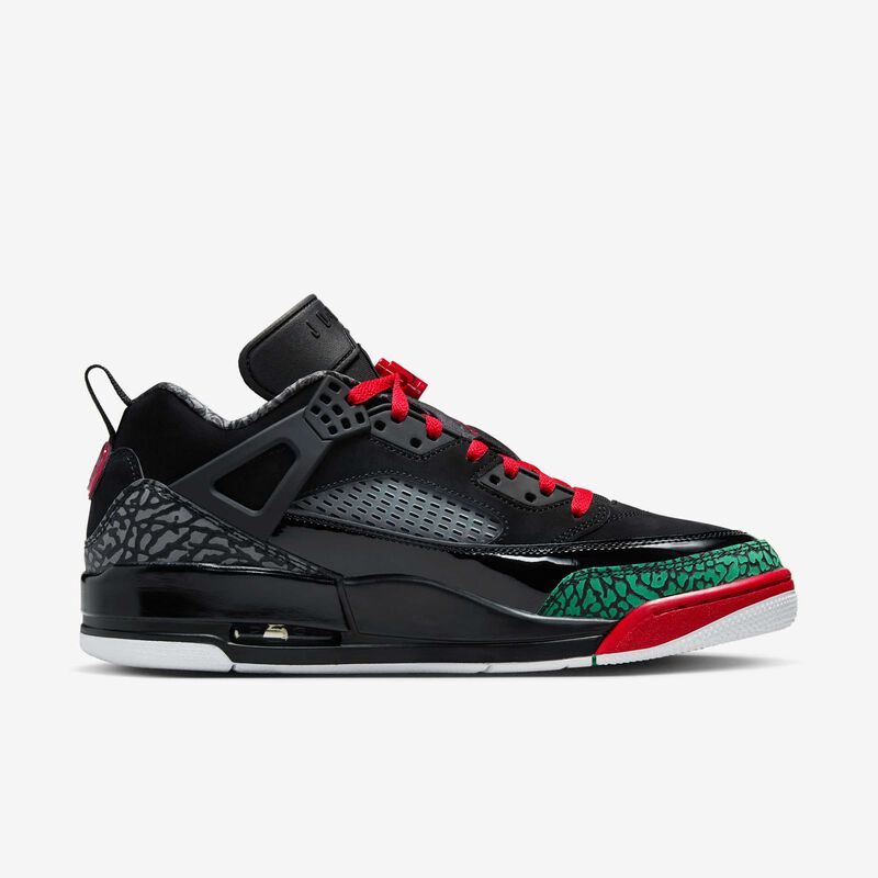 Jordan Spizike Low, Negro/Verde Clásico/Blanco/Rojo Universitario, hi-res