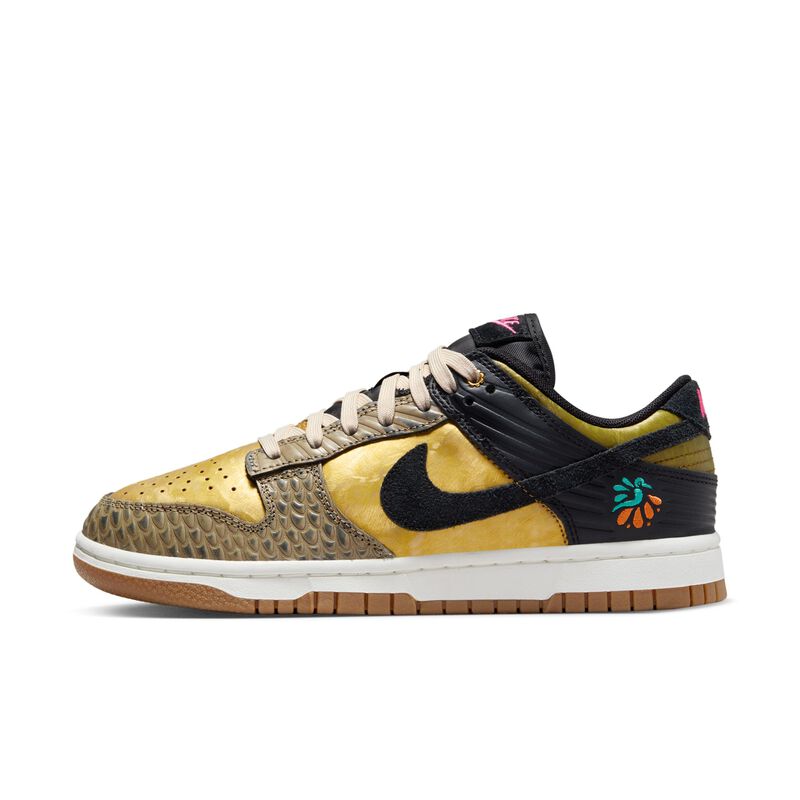 Nike Dunk Low Premium, Negro/Caqui-Oro Metálico-Ceniza Medio, hi-res
