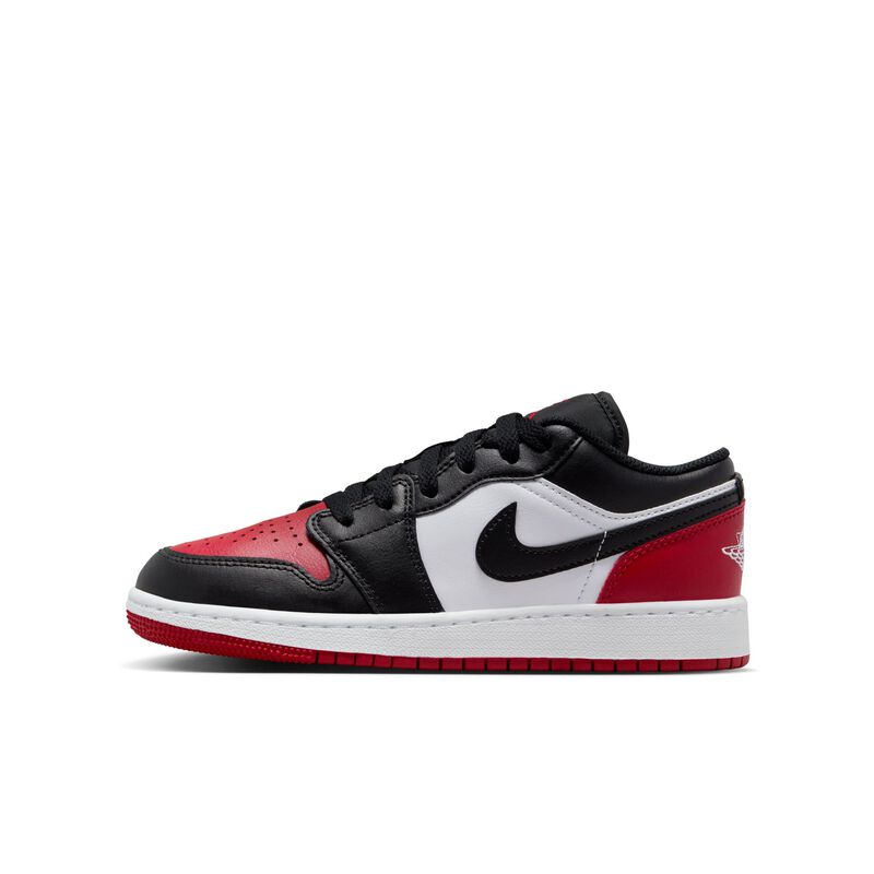 Air Jordan 1 Low, Blanco/Rojo Varsity/Blanco/Negro, hi-res