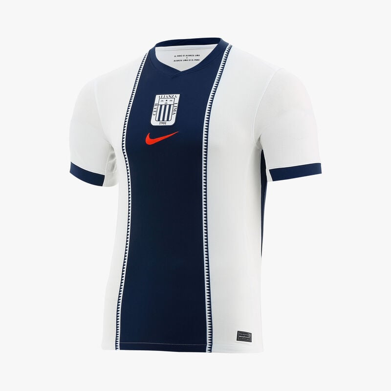 Nike Camiseta Hombre Alianza Lima 2026 Visitante, Blanco/Azul marino de medianoche/(Rojo Chile), hi-res