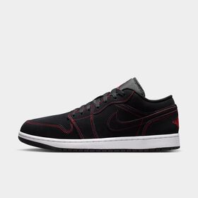 Air Jordan 1 Low, Negro/Blanco/Rojo universitario, hi-res