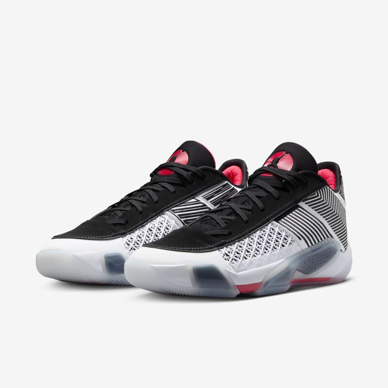 Air Jordan XXXVIII Low "Fundamental", Blanco/Negro/Rojo Sirena, hi-res