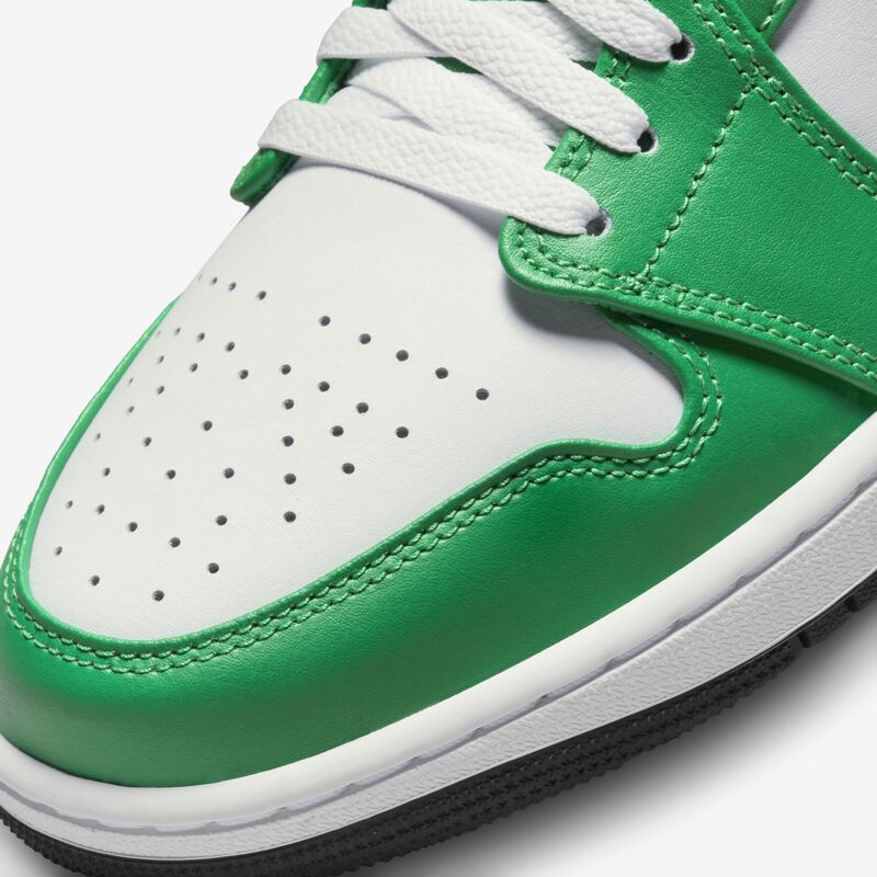 Air Jordan 1 Mid, Verde suerte/Blanco/Negro, hi-res