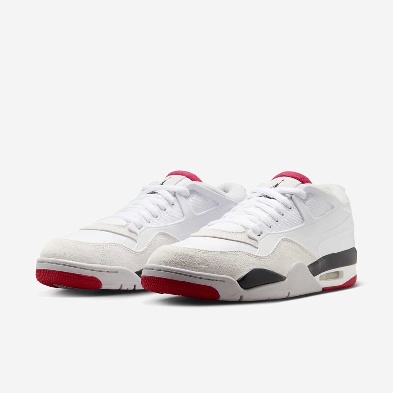 Air Jordan 4 RM, Blanco/Negro/Gris Neutro/Rojo Universitario, hi-res