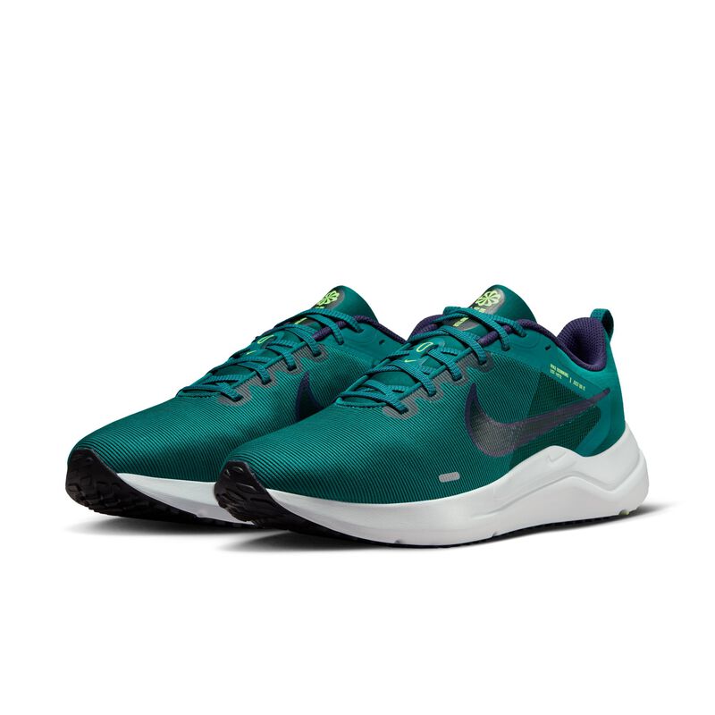 Nike Downshifter 12, Verde azulado geoda/Tinta violeta/Explosión lima/Negro, hi-res