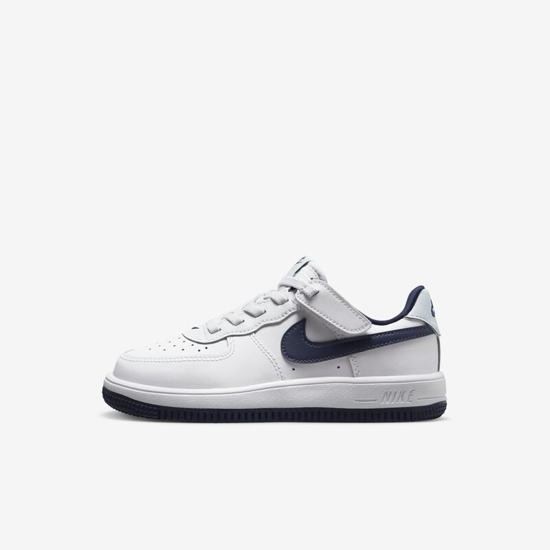 Nike Force 1 Low EasyOn, Blanco/Marino Medianoche-Gris Fútbol, hi-res