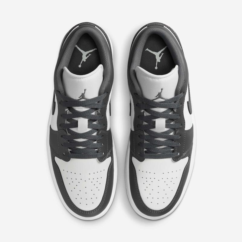 Air Jordan 1 Low, Gris Hierro/Blanco Cumbre, hi-res